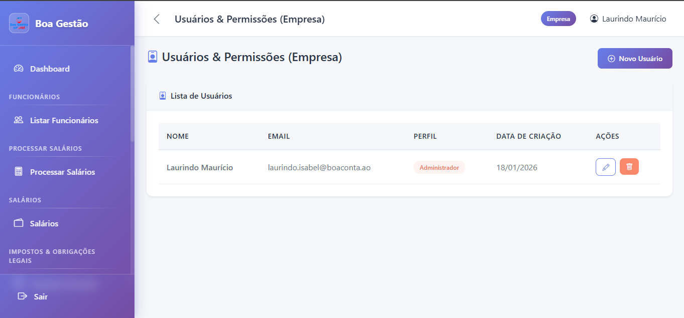 8. Usuários e Permissões